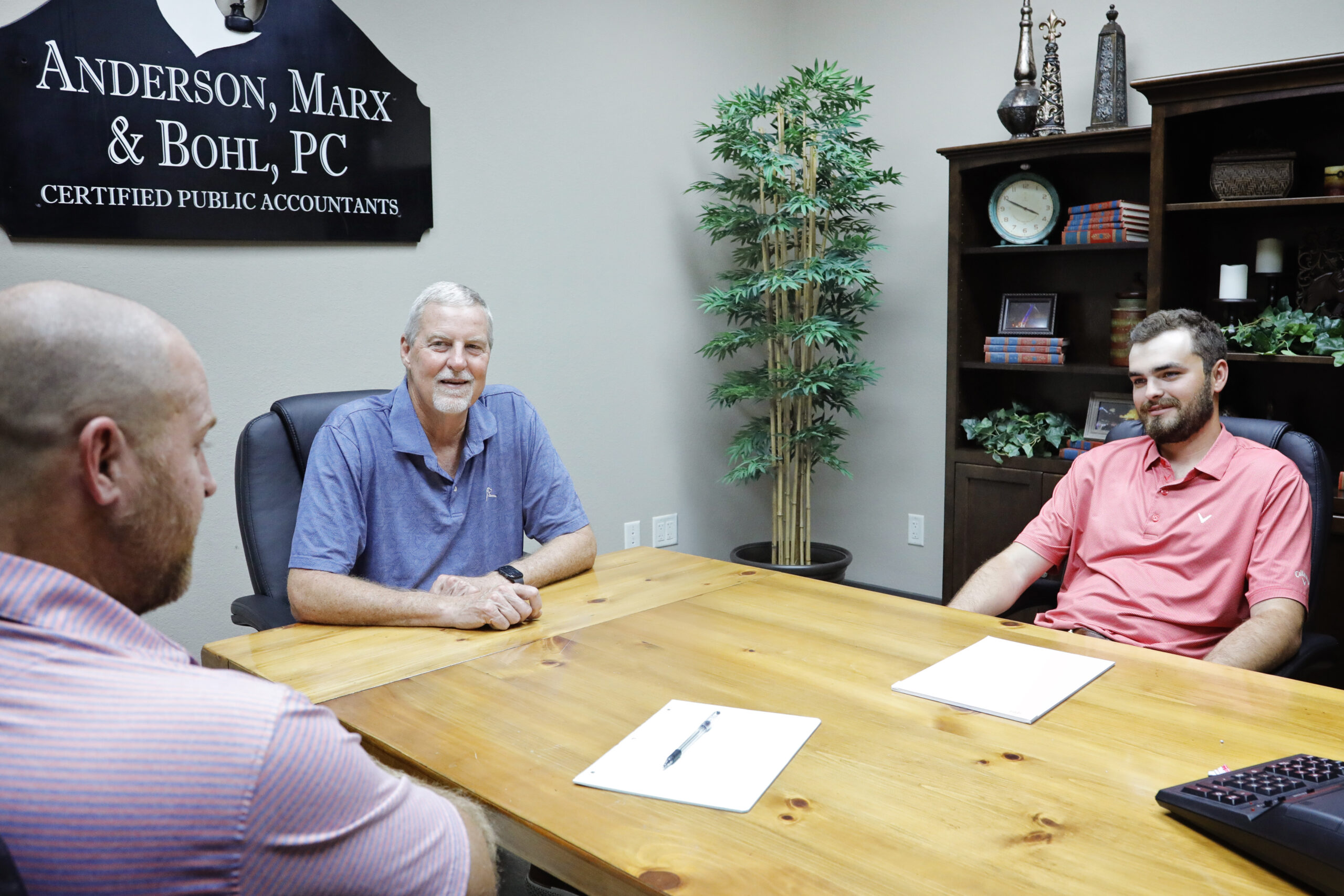Anderson, Marx & Bohl PC accountants at work in the firm's Corsicana, TX office